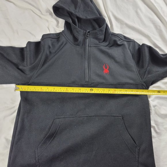 Spyder Mens Large 1/4 Zip Hoodie Sweater Long Sleeve Winter Warm Casual - Picture 7 of 10